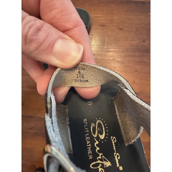 Sun-San Surfer Sandals Navy Blue Summer Fun, Beachy Shoes Size 8 - Picture 10 of 10